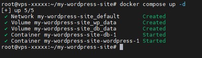 Running docker compose up -d