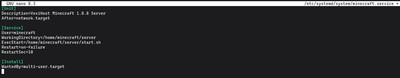 Creating the minecraft.service systemd file for professional background hosting