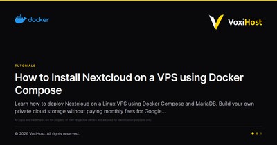 How to Install Nextcloud on a VPS using Docker Compose