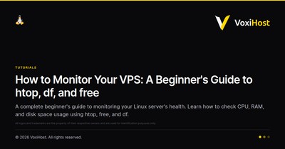 How to Monitor Your VPS: A Beginner's Guide to htop, df, and free