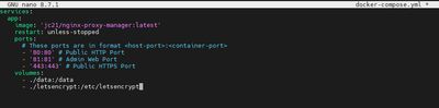 Editing docker-compose.yml