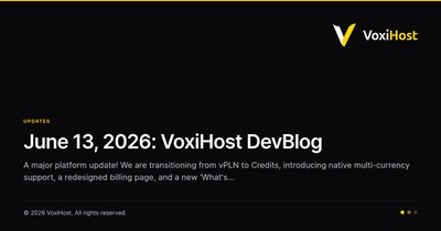 June 13, 2026: VoxiHost DevBlog