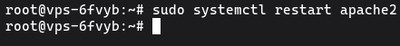 Running sudo systemctl restart apache2 to restart Apache and reload config on Ubuntu