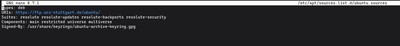 Displaying the sources.list.d/ubuntu.sources file