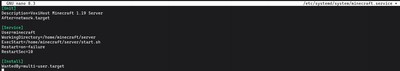 Creating the minecraft.service systemd file for professional background hosting