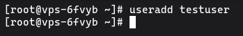 Running useradd yourusername command on AlmaLinux, CentOS, Rocky Linux & Fedora to create a new user account