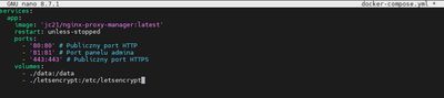 Edycja pliku docker-compose.yml