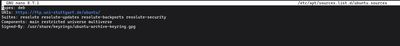 Displaying the sources.list.d/ubuntu.sources file