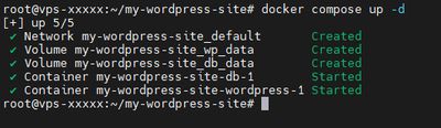Running docker compose up -d
