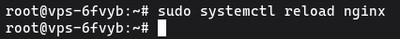 Uruchamianie sudo systemctl reload nginx aby przeładować konfigurację Nginx bez przerywania aktywnych połączeń