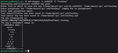 Uruchamianie ssh-keygen -t ed25519 -C "your-server-label" na AlmaLinux, CentOS, Rocky Linux i Fedorze aby wygenerować parę kluczy ed25519