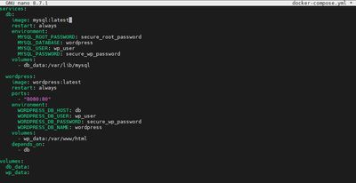 Creating docker-compose.yml