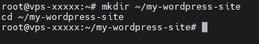 Creating the wordpress project directory