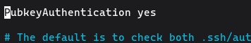 Editing /etc/ssh/sshd_config on AlmaLinux to set PasswordAuthentication no and PubkeyAuthentication yes to enforce key-only login