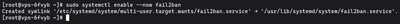 Running sudo systemctl enable --now fail2ban command on AlmaLinux, CentOS, Rocky Linux & Fedora to enable and start fail2ban