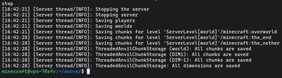Safely shutting down the Minecraft 1.21.1 server