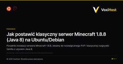 Jak postawić klasyczny serwer Minecraft 1.8.8 (Java 8) na Ubuntu/Debian