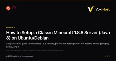 How to Setup a Classic Minecraft 1.8.8 Server (Java 8) on Ubuntu/Debian