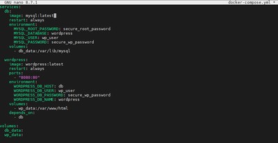 Creating docker-compose.yml