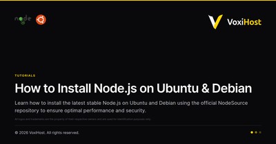 How to Install Node.js on Ubuntu & Debian