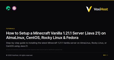 How to Setup a Minecraft Vanilla 1.21.1 Server (Java 21) on AlmaLinux, CentOS, Rocky Linux & Fedora
