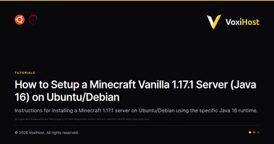 How to Setup a Minecraft Vanilla 1.17.1 Server (Java 16) on Ubuntu/Debian