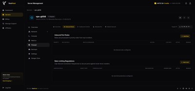 Configuring VoxiShield Inbound Rules and PPS limits in the VoxiHost dashboard