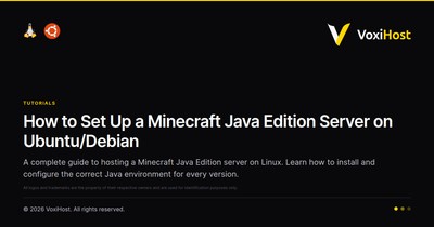 How to Set Up a Minecraft Java Edition Server on Ubuntu/Debian