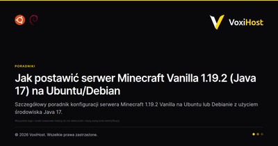 Jak postawić serwer Minecraft Vanilla 1.19.2 (Java 17) na Ubuntu/Debian