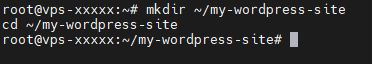 Creating the wordpress project directory