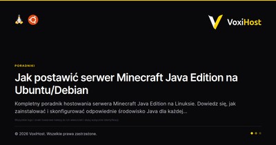 Jak postawić serwer Minecraft Java Edition na Ubuntu/Debian