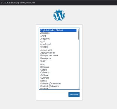 WordPress Installation Wizard