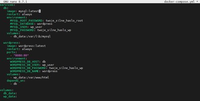 Tworzenie pliku docker-compose.yml