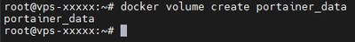 Creating a Docker volume for Portainer in the terminal