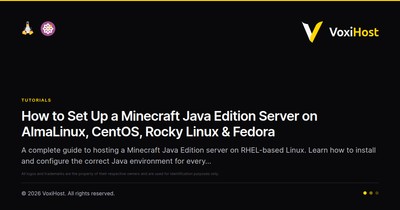 How to Set Up a Minecraft Java Edition Server on AlmaLinux, CentOS, Rocky Linux & Fedora