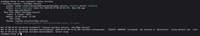 Running sudo systemctl status fail2ban on Ubuntu to verify the fail2ban service is active and running